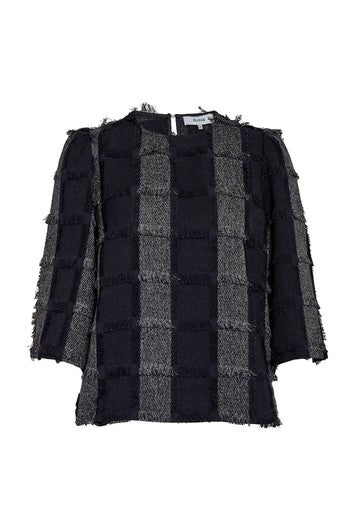 Blouses lange mouw blauw Minus