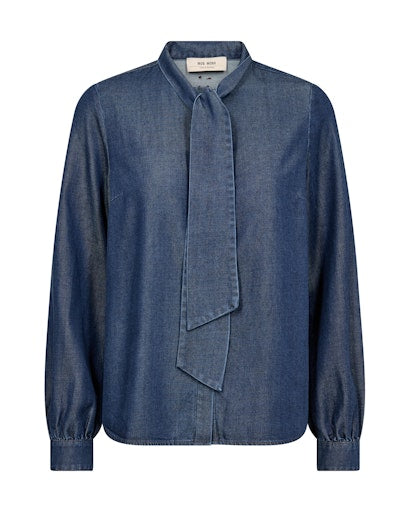 Blouses lange mouw blauw MOS MOSH