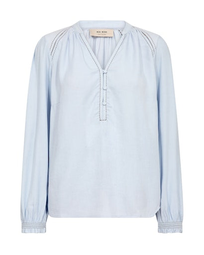 Blouses lange mouw blauw MOS MOSH