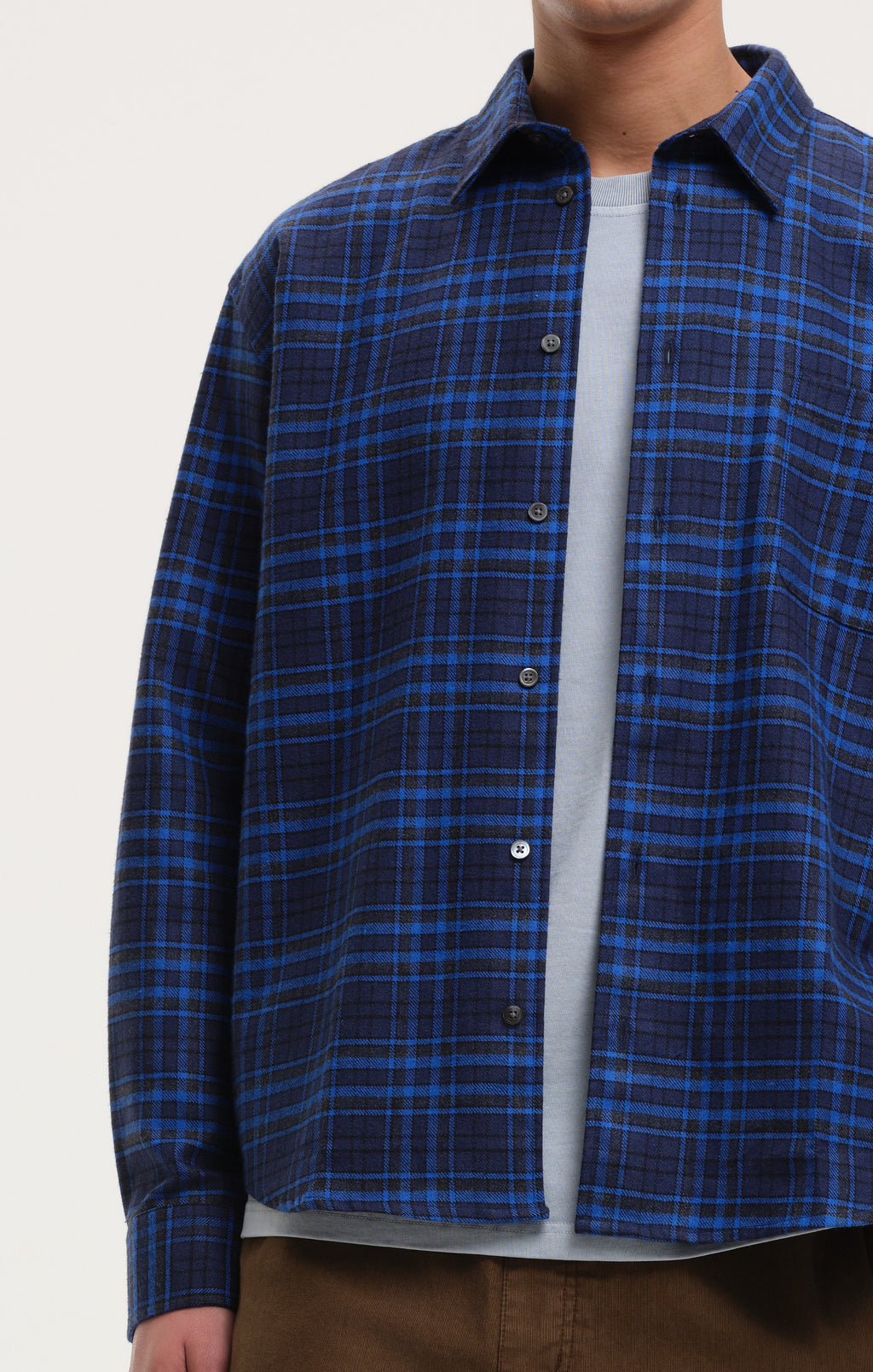 Hemden lange mouw blauw CASTART