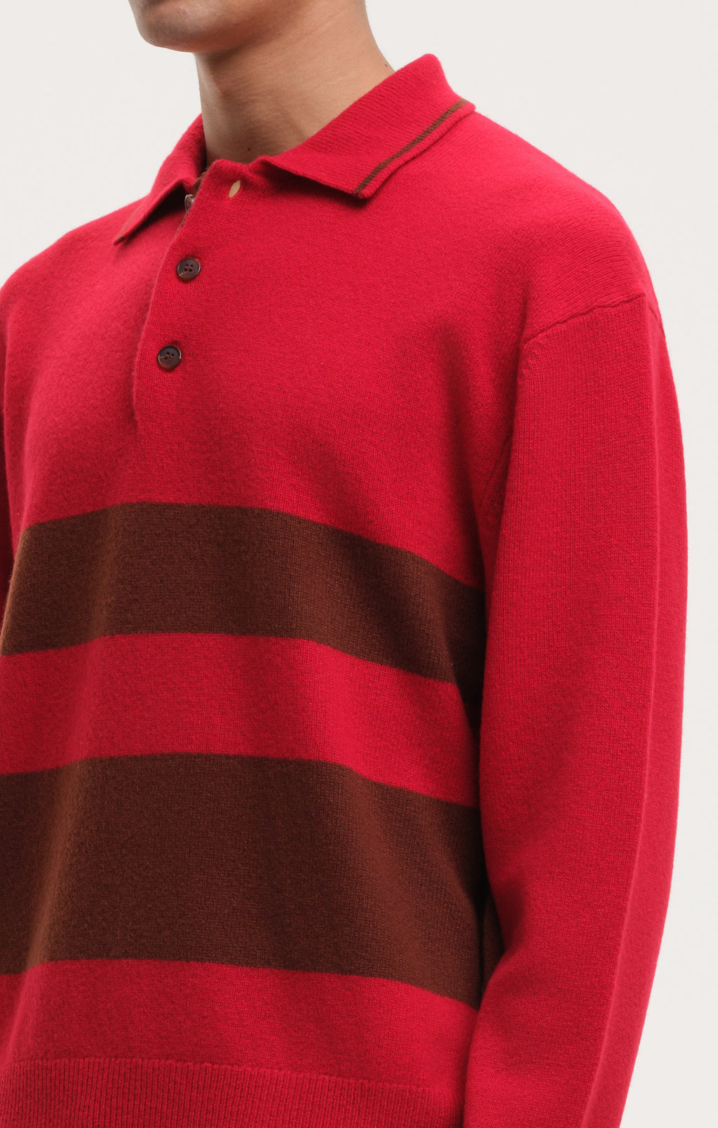 Polo's lange mouw rood CASTART
