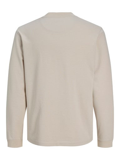 T-shirts lange mouw beige JACK & JONES