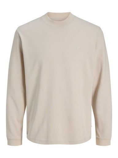 T-shirts lange mouw beige JACK & JONES