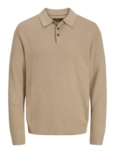 Polo's lange mouw geel JACK & JONES