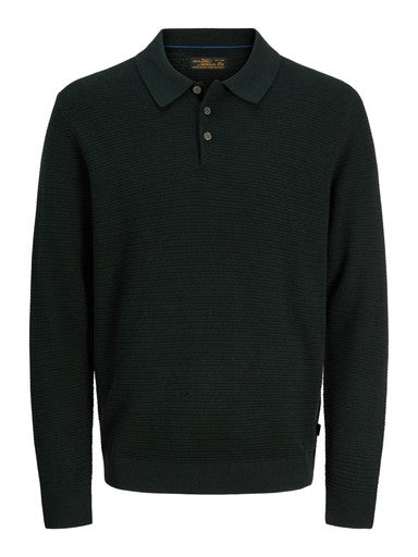 Polo's lange mouw groen JACK & JONES