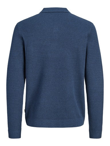 Polo's lange mouw blauw JACK & JONES