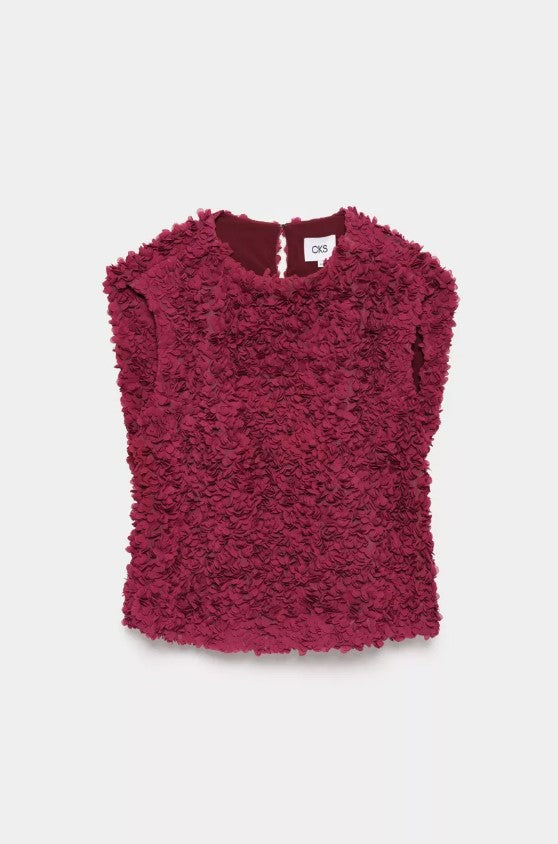 Blouses korte mouw bordeaux CKS