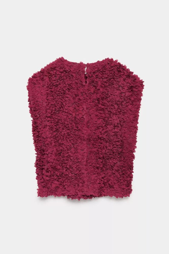 Blouses korte mouw bordeaux CKS