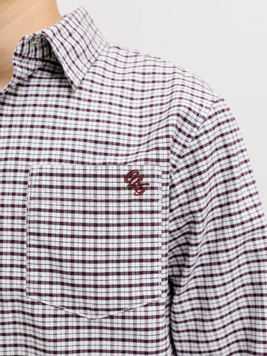 Hemden lange mouw bruin JACK & JONES JUNIOR