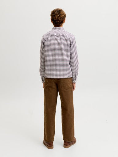 Hemden lange mouw bruin JACK & JONES JUNIOR