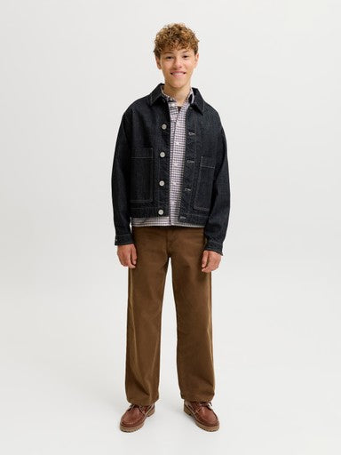 Hemden lange mouw bruin JACK & JONES JUNIOR