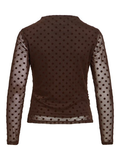 Blouses lange mouw bruin VILA