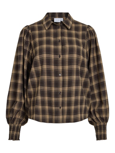 Blouses lange mouw bruin VILA
