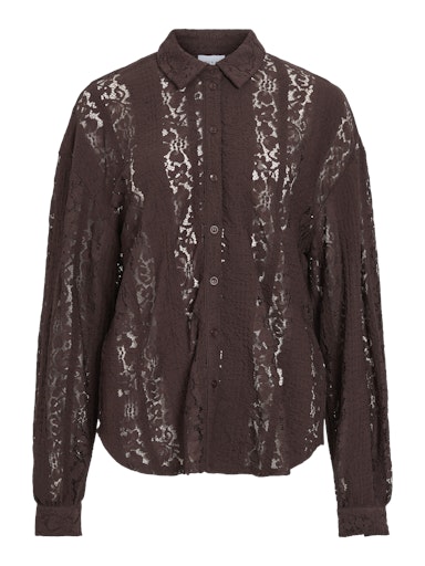 Blouses lange mouw bruin VILA