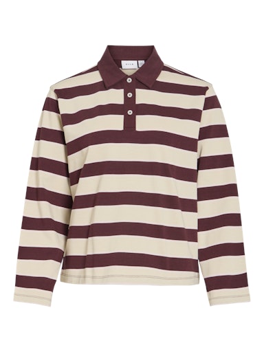 Polo's lange mouw beige VILA