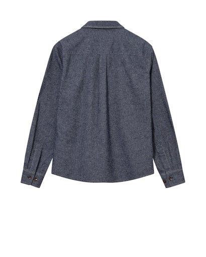 Hemden lange mouw blauw MOS MOSH
