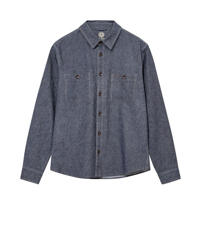 Hemden lange mouw blauw MOS MOSH