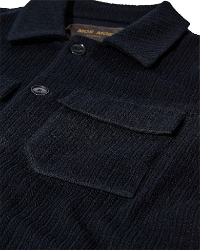 Hemden lange mouw navy MOS MOSH