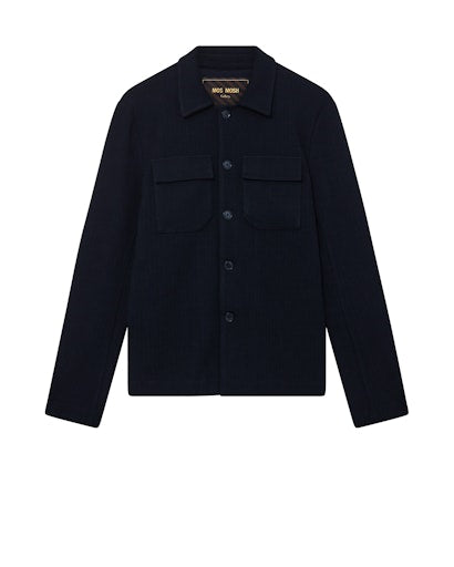 Hemden lange mouw navy MOS MOSH