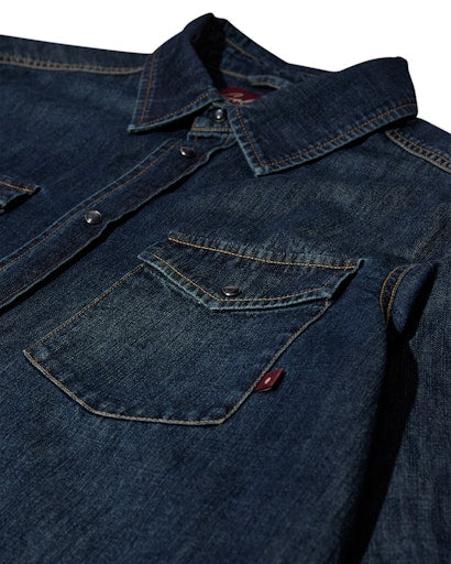 Hemden lange mouw blauw MOS MOSH
