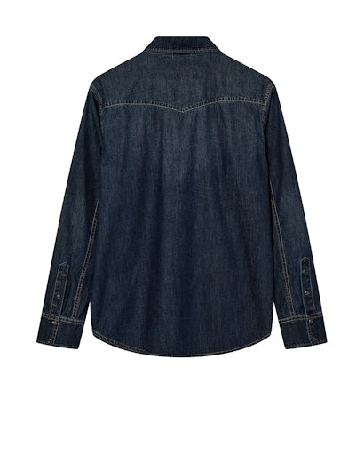 Hemden lange mouw blauw MOS MOSH