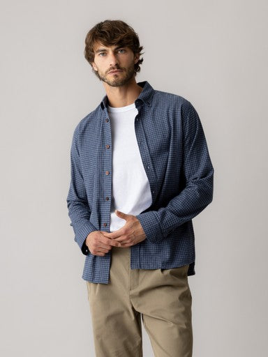 Hemden lange mouw navy MOS MOSH
