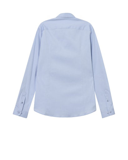 Hemden lange mouw blauw MOS MOSH