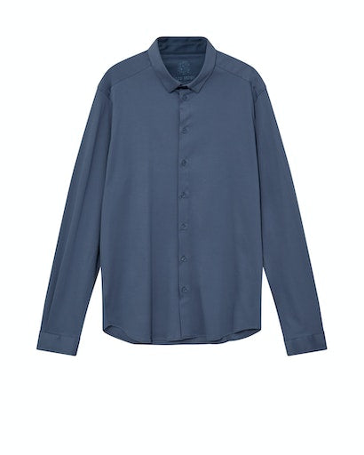 Hemden lange mouw blauw MOS MOSH
