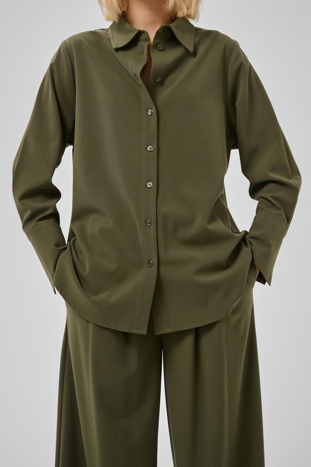 Blouses lange mouw groen My Essential Wardrobe