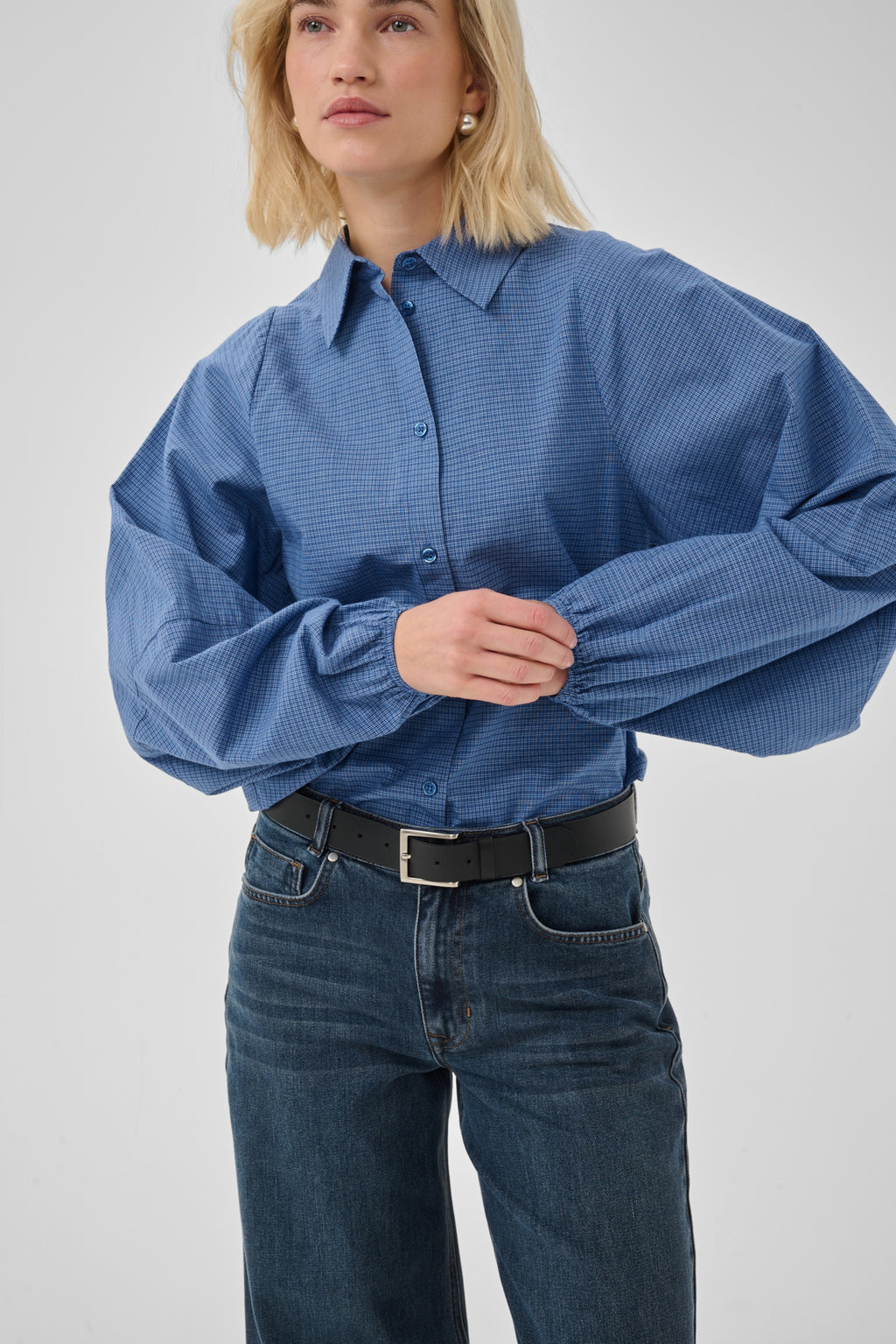 Blouses lange mouw blauw My Essential Wardrobe