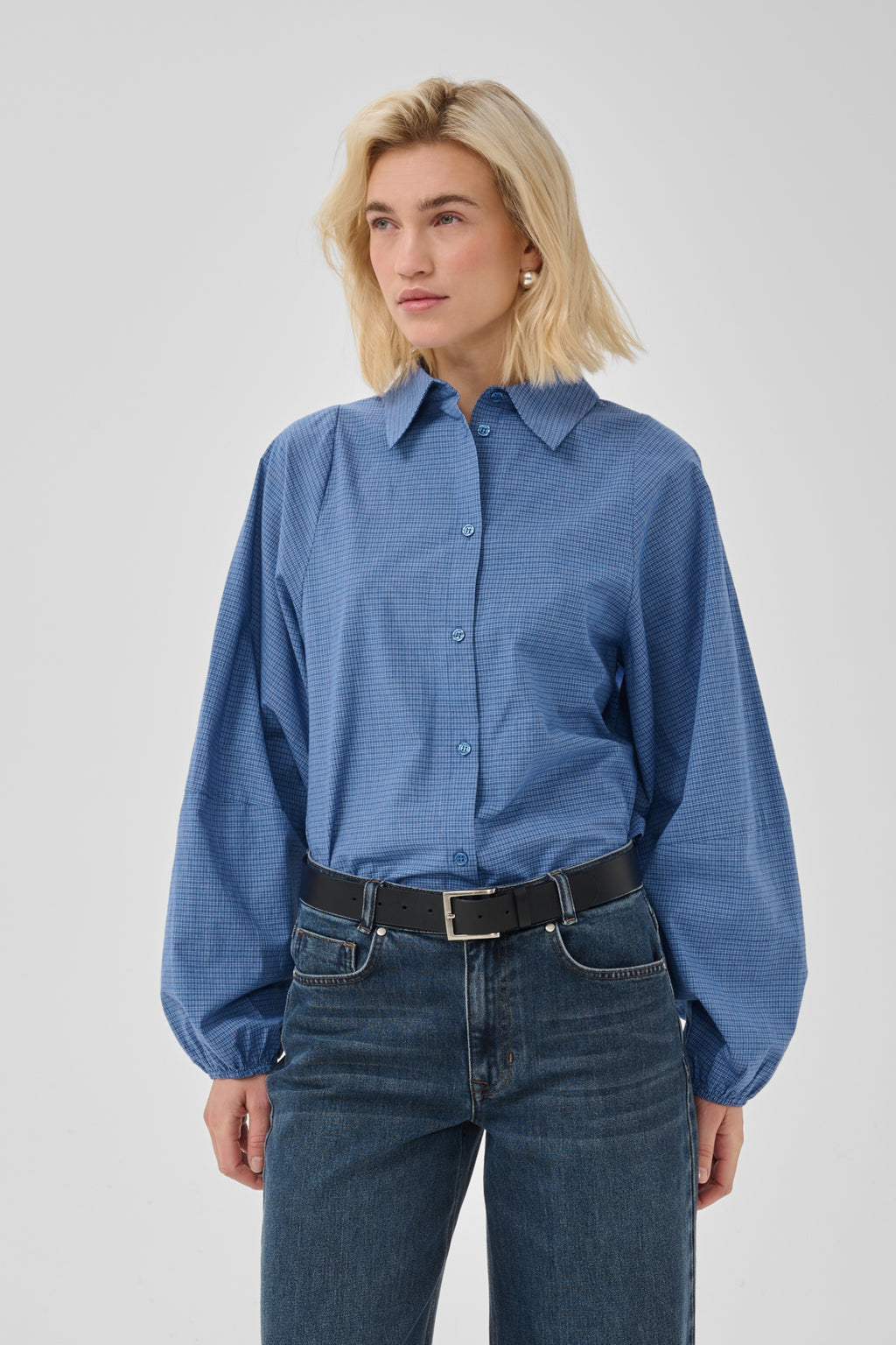 Blouses lange mouw blauw My Essential Wardrobe