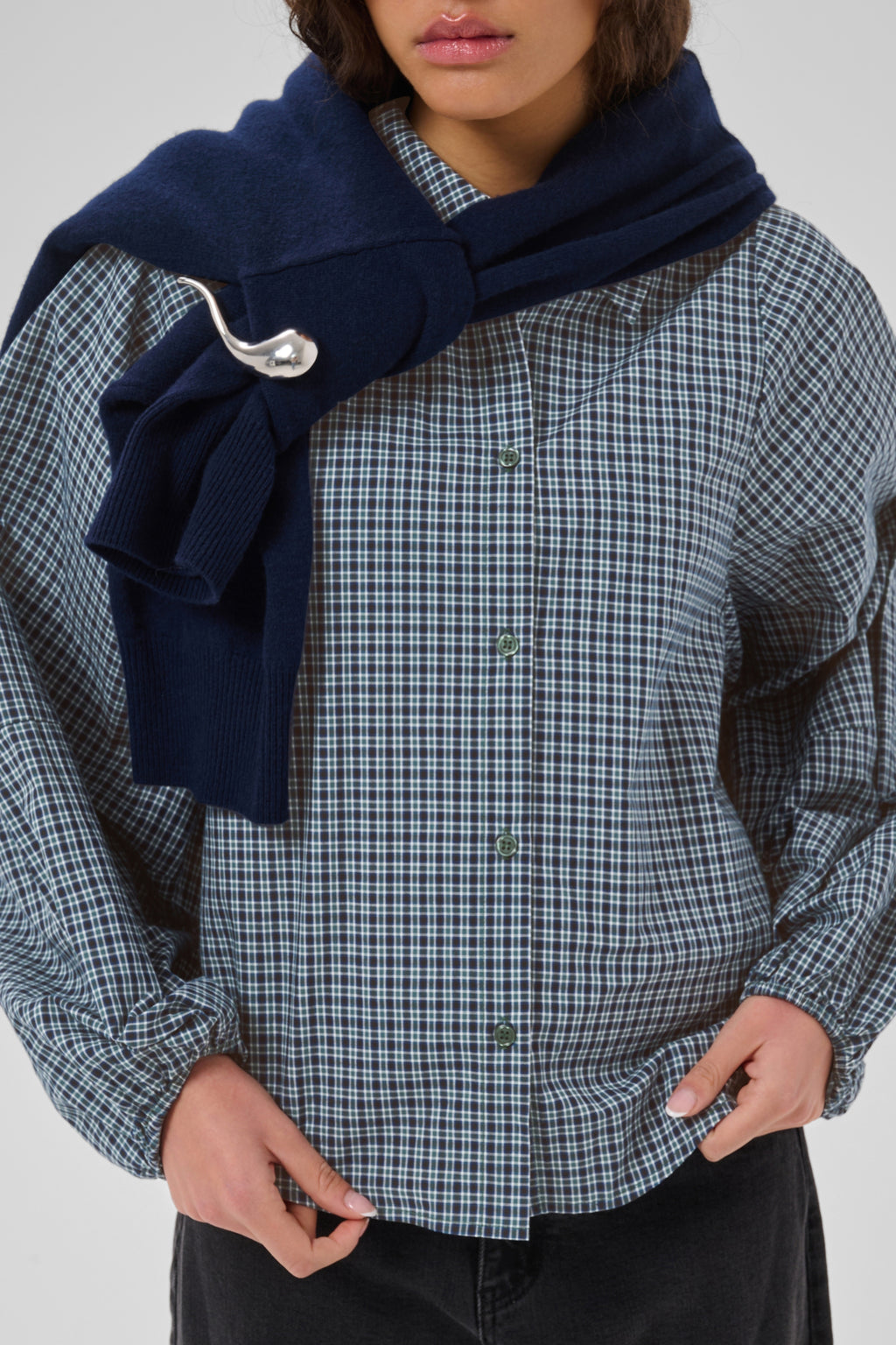 Blouses lange mouw navy My Essential Wardrobe