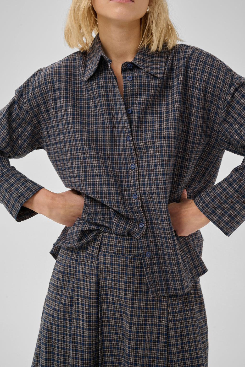 Blouses lange mouw blauw My Essential Wardrobe