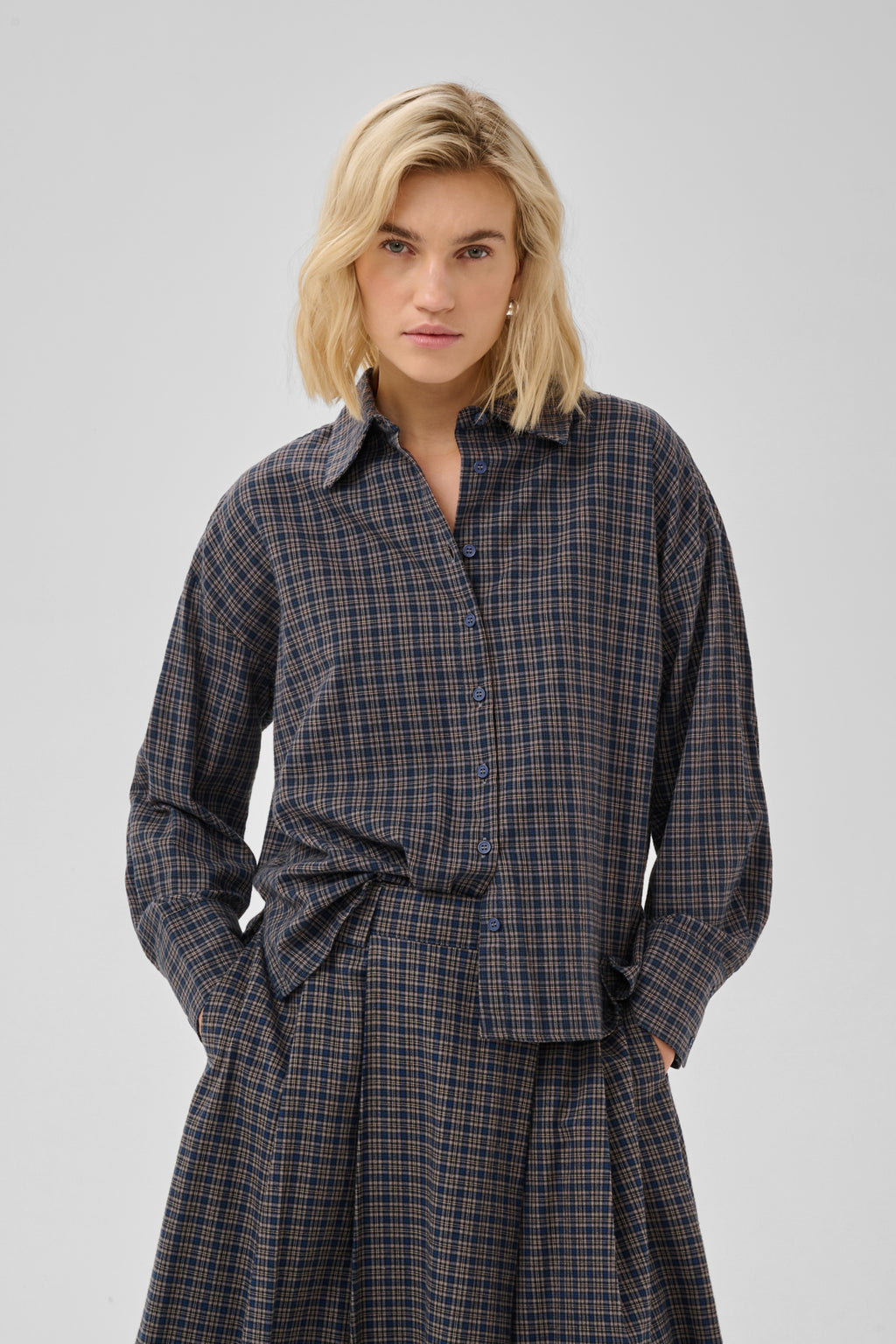 Blouses lange mouw blauw My Essential Wardrobe