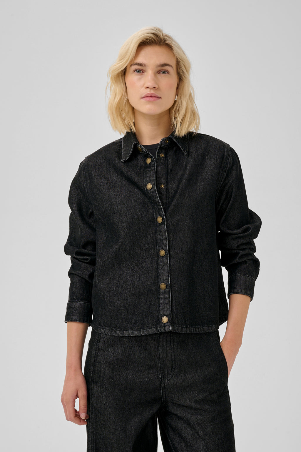 Blouses lange mouw zwart My Essential Wardrobe