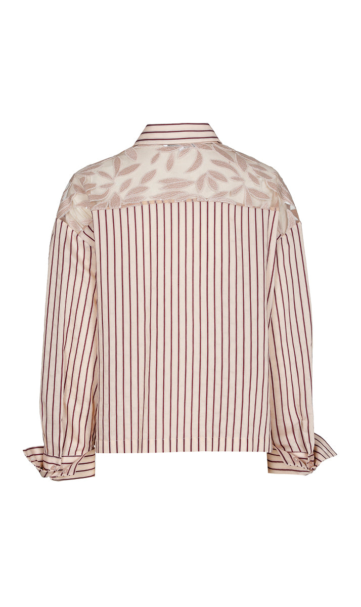 Blouses lange mouw beige Xandres