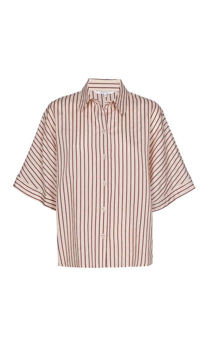 Blouses korte mouw beige Xandres