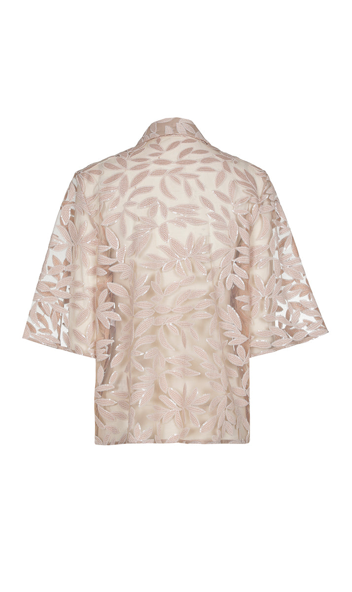Blouses korte mouw beige Xandres