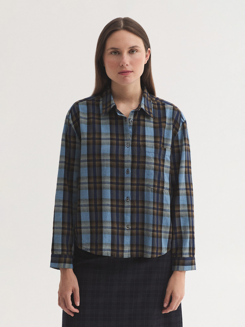 Blouses lange mouw navy Nice Things