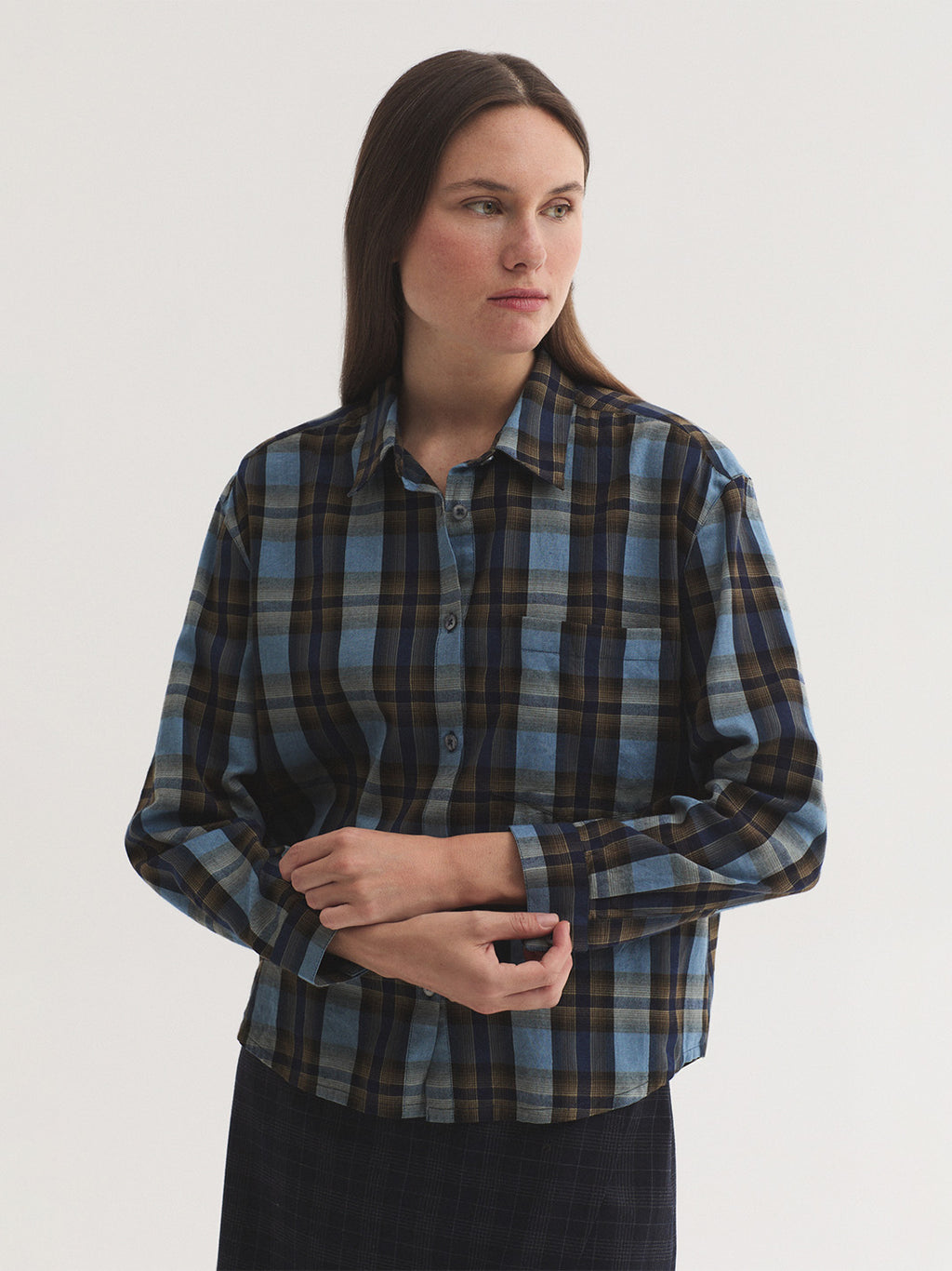 Blouses lange mouw navy Nice Things