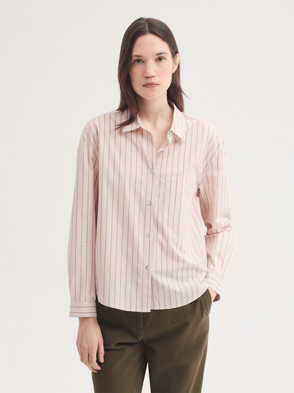Blouses lange mouw beige Nice Things