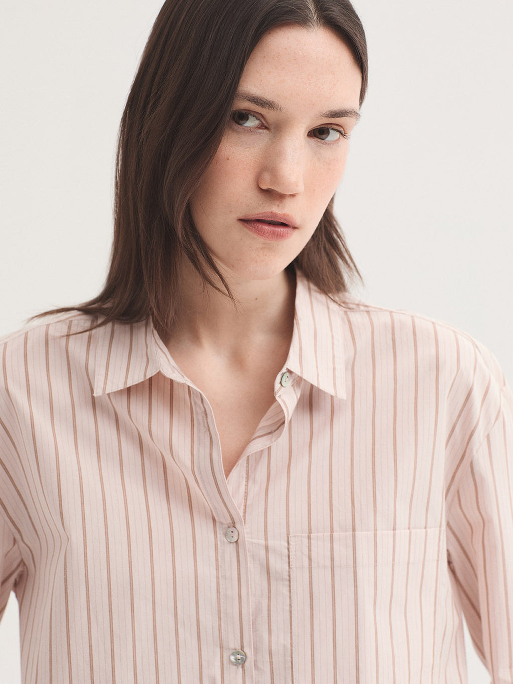 Blouses lange mouw beige Nice Things