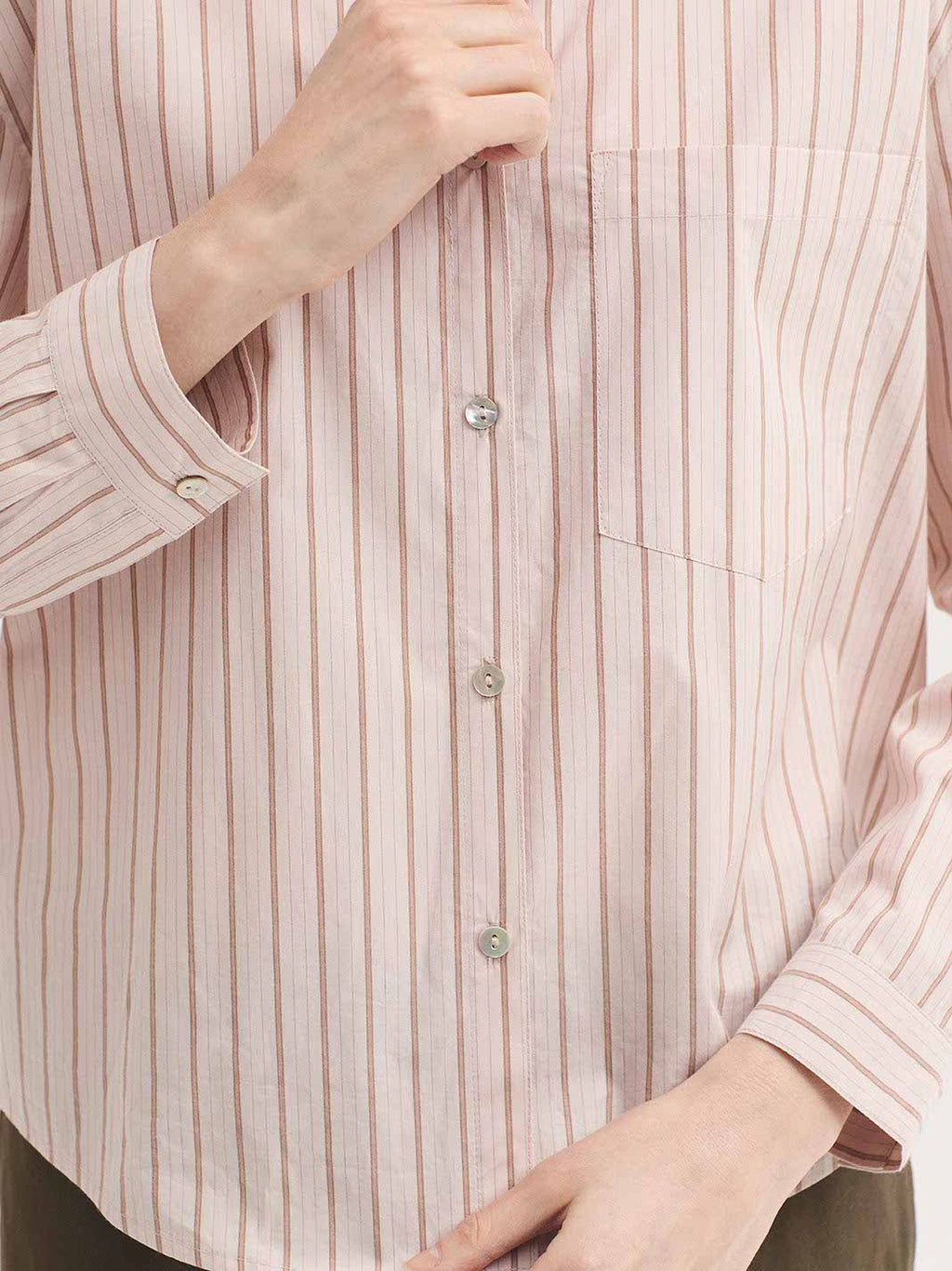 Blouses lange mouw beige Nice Things