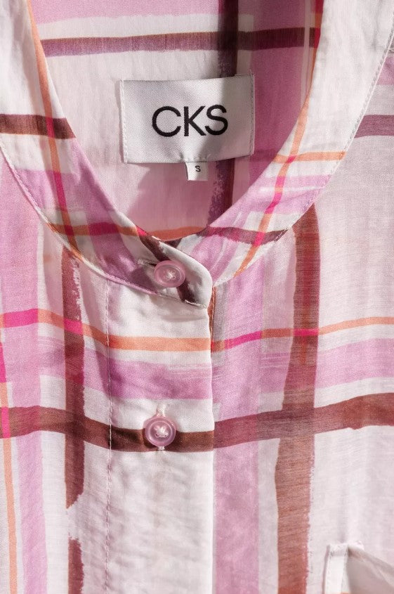 Blouses korte mouw roze CKS