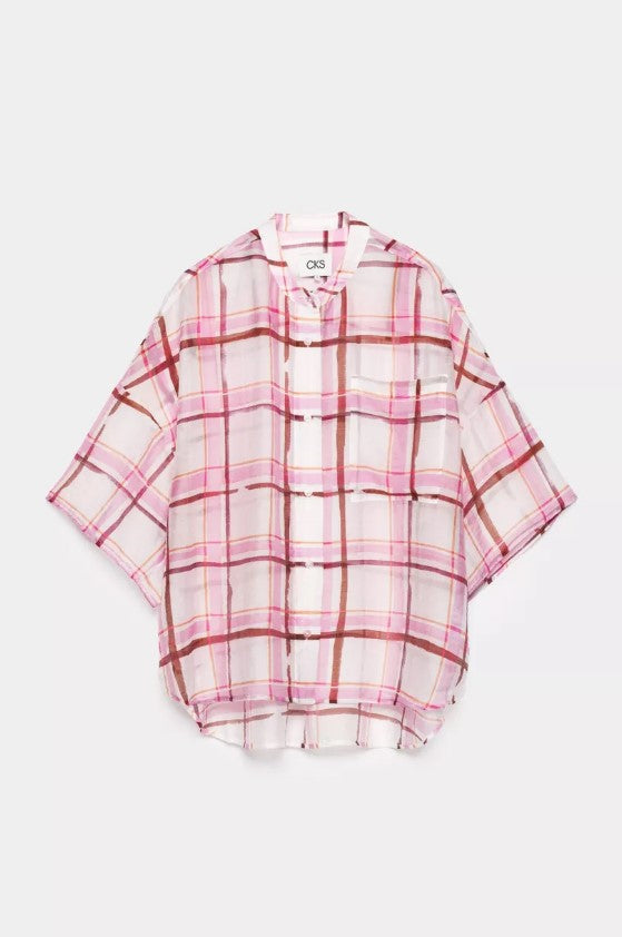 Blouses korte mouw roze CKS