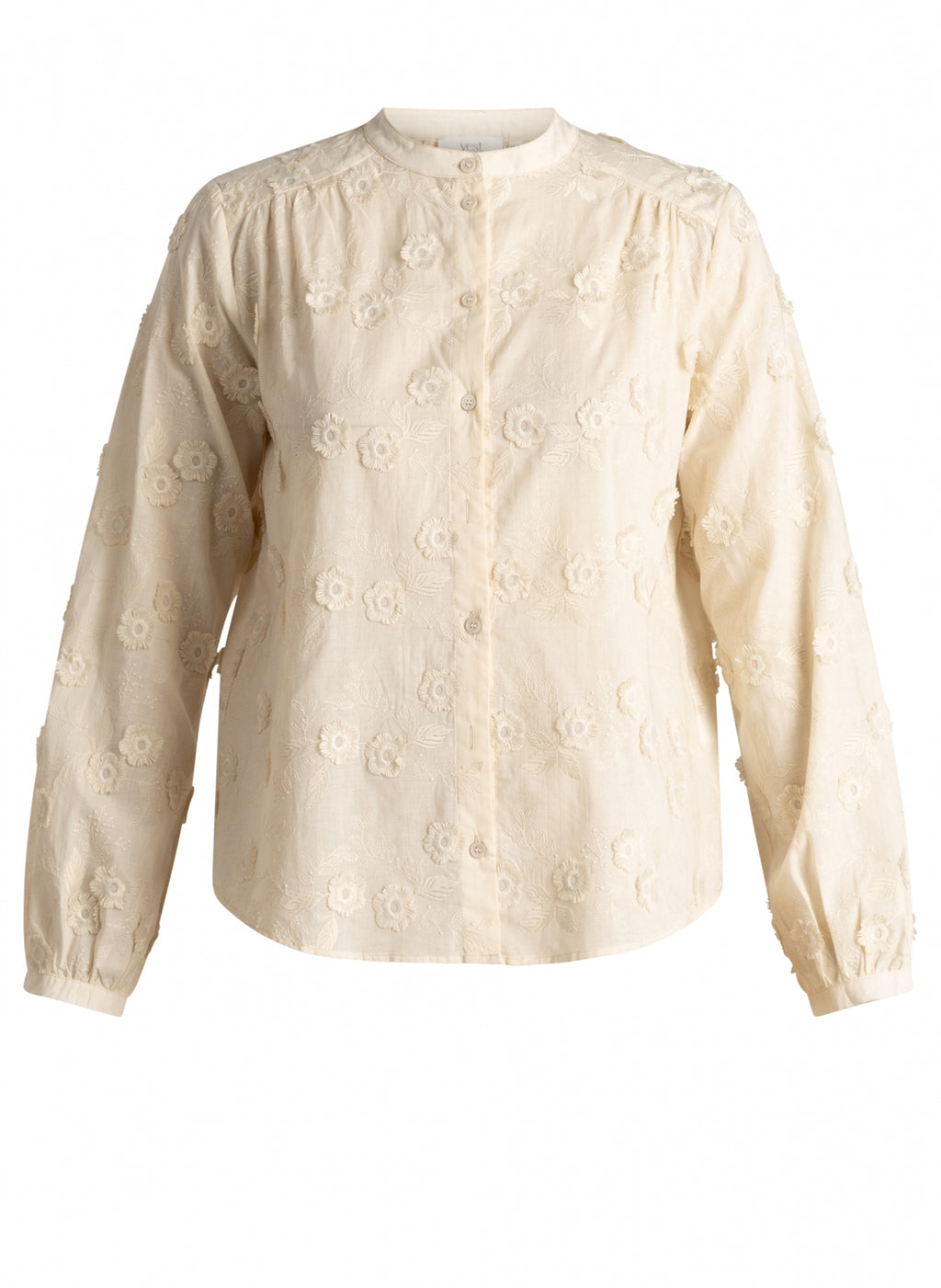 Blouses lange mouw beige yest curve