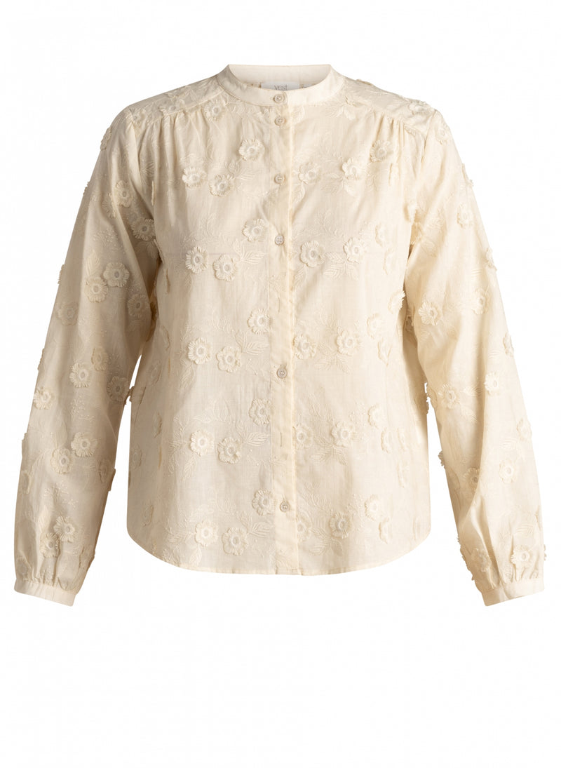Blouses lange mouw beige yest curve