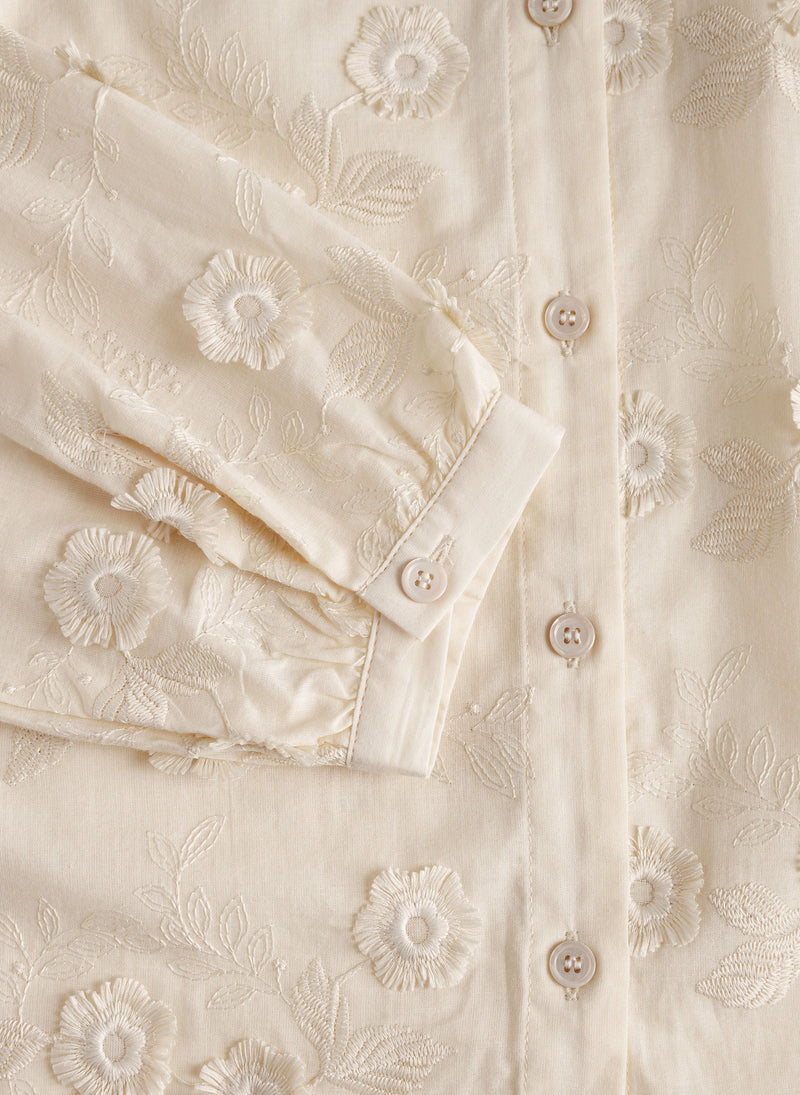 Blouses lange mouw beige yest curve