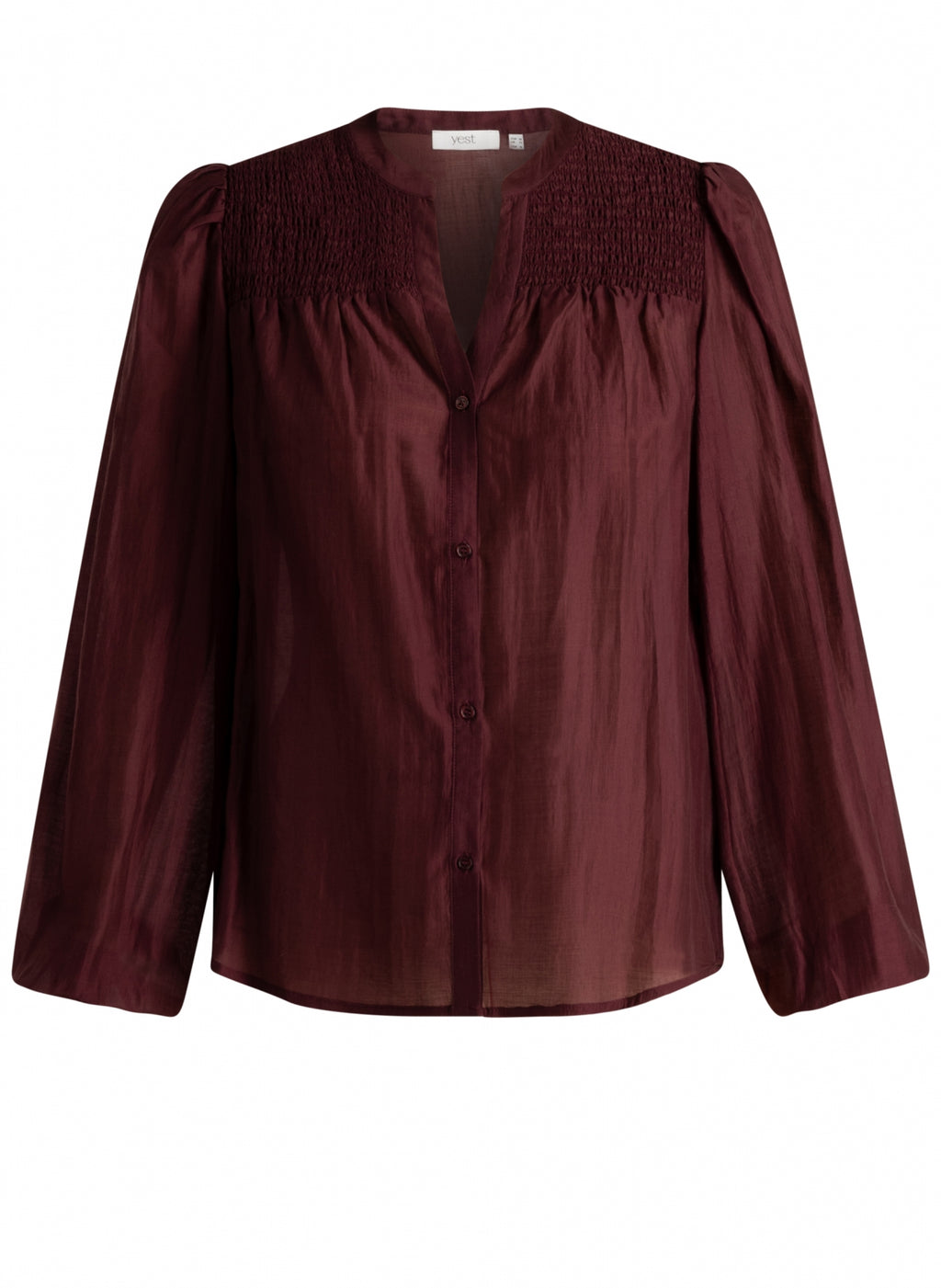 Blouses lange mouw bordeaux yest curve