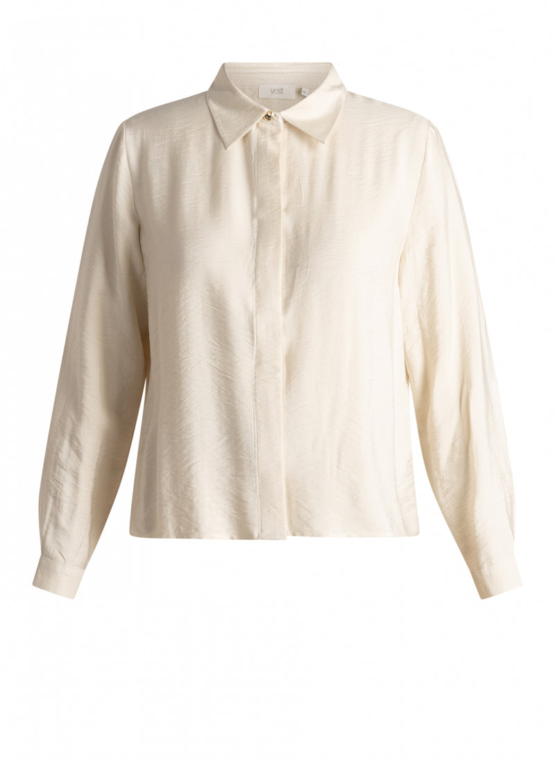 Blouses lange mouw beige yest curve